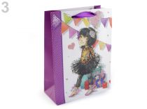 Textillux.sk - produkt Darčeková taška dievčenská s glitrami 17x24 cm - 3 fialová