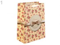 Darčeková taška s kvetmi 25x33 cm