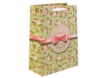 Textillux.sk - produkt Darčeková taška s kvetmi 25x33 cm