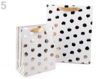 Textillux.sk - produkt Darčeková taška s motýlmi sada 2 ks - 5 biela zlatá