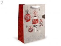 Textillux.sk - produkt Darčeková taška vianočná s glitrami 18x24 cm