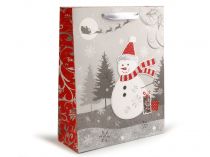 Textillux.sk - produkt Darčeková taška vianočná s glitrami 26x32 cm