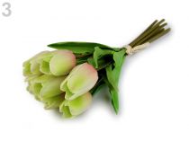 Textillux.sk - produkt Dekorácia kvety tulipánov 27 cm - 3 zelené jablko