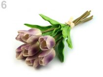 Textillux.sk - produkt Dekorácia kvety tulipánov 27 cm - 6 fialová lila
