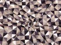 Textillux.sk - produkt Dekoračná látka 3D trojuholníky 140 cm - 2- čierne 3D trojuholníky, režná