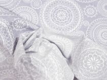Textillux.sk - produkt Dekoračná látka biela mandala 140 cm