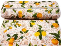 Textillux.sk - produkt Dekoračná látka citróny v ornamente šírka 140 cm