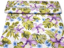 Textillux.sk - produkt Dekoračná látka fialové kvety s papradím 140 cm