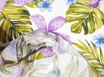 Textillux.sk - produkt Dekoračná látka fialové kvety s papradím 140 cm