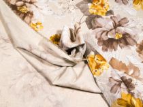 Textillux.sk - produkt Dekoračná látka hnedé a horčicové kvety 140 cm