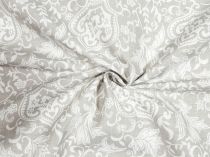 Textillux.sk - produkt Dekoračná látka honosný kvetinový ornament 140 cm - 2- biely kvetinový ornament, šedá