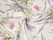 Textillux.sk - produkt Dekoračná látka kytička lúčnych kvetov 140 cm - 2- kytička lúčnych kvetov, biela