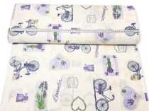 Textillux.sk - produkt Dekoračná látka lavender bicykel šírka 140 cm