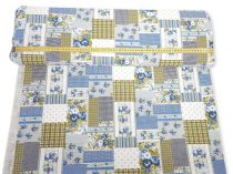 Textillux.sk - produkt Dekoračná látka modrý patchwork 140 cm