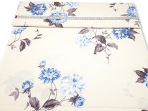 Textillux.sk - produkt Dekoračná látka modrý ťahavý kvet 140 cm