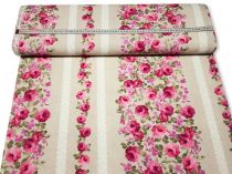 Textillux.sk - produkt Dekoračná látka ružičky v páse 140 cm