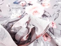 Textillux.sk - produkt Dekoračná látka ružová ruža s hortenziou 140 cm