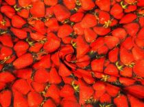 Textillux.sk - produkt Dekoračná látka s jahodami 140 cm - 1-jahody, červená