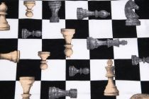 Dekoračná látka šachovnica 140 cm