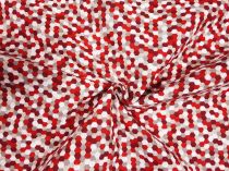 Textillux.sk - produkt Dekoračná látka šesťuholníky 140 cm - 1- šesťuholníky, červená