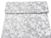 Textillux.sk - produkt Dekoračná látka sivo-biele kvety šírka 140 cm