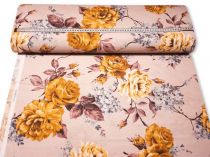 Textillux.sk - produkt Dekoračná látka veľké zlaté ruže 140 cm