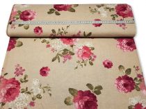 Textillux.sk - produkt Dekoračná látka veľký ružový kvet 140 cm