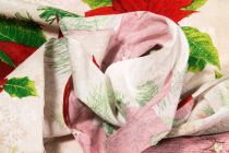 Textillux.sk - produkt Dekoračná látka vianočná ruža na režnom 140cm