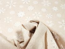 Textillux.sk - produkt Dekoračná látka vianočná vločka so striebrom 140 cm