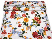 Textillux.sk - produkt Dekoračná látka Vyšívané farebné kvety 140 cm