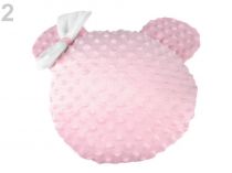 Textillux.sk - produkt Dekoračný vankúš minky s výplňou - myška - 2 ružová svetlá s mašľou