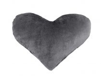 Textillux.sk - produkt Dekoračný vankúš s výplňou - srdce - 7 šedá