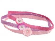 Textillux.sk - produkt Detská elastická čelenka do vlasov s kvetom sada 3 ks