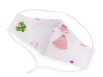 Textillux.sk - produkt Detské rúško z úpletu zvieratká, dinosaurus, lietadlo 3-6 rokov - 4 biela princezna