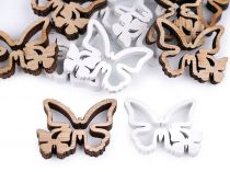 Textillux.sk - produkt Drevená dekorácia srdce, vtáčik, motýľ na nalepenie mix veľkostí