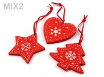 Textillux.sk - produkt Drevená vianočná dekorácia - 2 červená