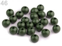 Textillux.sk - produkt Drevené koráliky Ø10 mm - 46 zelená khaki tmavá