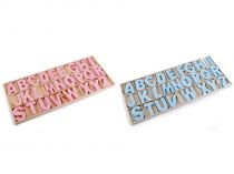 Textillux.sk - produkt Drevené písmená v krabici s potlačou - ružová, modrá