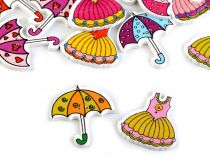 Textillux.sk - produkt Drevený dekoračný gombík šaty, dáždnik