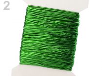 Textillux.sk - produkt Dutinka s lurexom šírka 1 mm plochá - 2 zelená vianočná