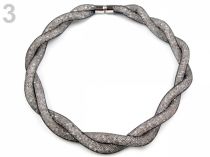 Textillux.sk - produkt Dutinkový náhrdelník skrúcaný - 3 čierna