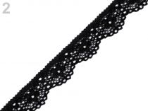 Textillux.sk - produkt Elastická čipka šírka 16 mm - 2 čierna