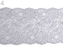 Textillux.sk - produkt Elastická čipka šírka 160 mm - 4 šedá svetlá