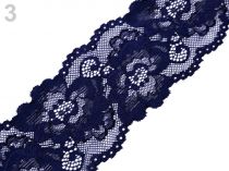 Textillux.sk - produkt Elastická čipka / vsadka šírka 80 mm - 3 modrá kobaltová
