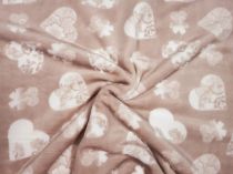 Textillux.sk - produkt Flanel fleece vzorované srdiečka 150 cm