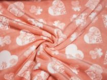 Textillux.sk - produkt Flanel fleece vzorované srdiečka 150 cm