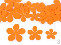 Textillux.sk - produkt Foamiran kvety mix veľkostí - 3 (007) oranžová  