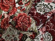 Textillux.sk - produkt Gobelínová látka bordové ruže šírka 145 cm