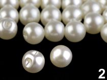 Textillux.sk - produkt Gombík perla Ø8 mm na svadobné šaty - 2 perleťová