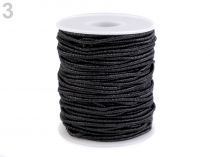 Textillux.sk - produkt Guľatá guma lurexová Ø2 mm - 3 čierna